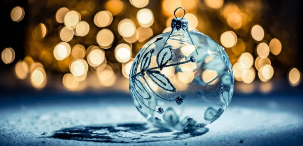 noel dekorasyon kar şenlikli ışıklar ve kopyalama alanı