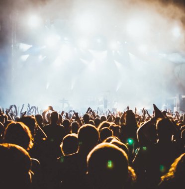 Konserde kalabalık ve sahne ışıkları mesaj için yer açıyor
