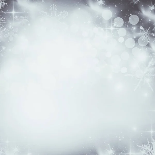 Abstrakter weihnachtlicher Hintergrund mit Lichtern und Sternen — Stockfoto