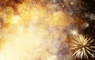 Işıklı ve şömineli soyut Noel veya Yeni Yıl arkaplanı