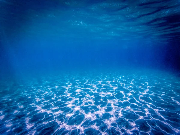 Tropische Blauwe Oceaan Onderwater Achtergrond Luxe Natuur Patroon — Stockfoto