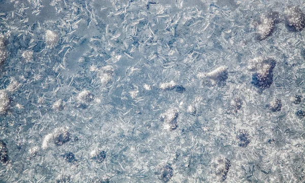 Bonito Congelado Flocos Neve Fundo Natal — Fotografia de Stock