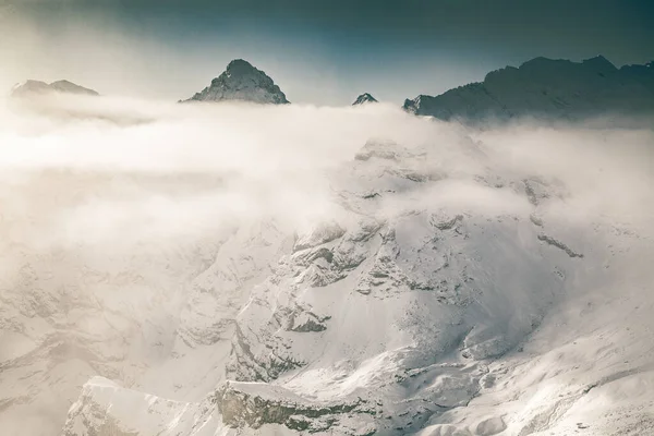 Csodálatos Havas Csúcsok Svájci Alpokban Jungfrau Régió Schilthorn — Stock Fotó