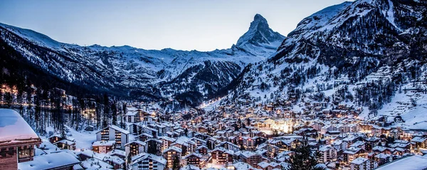 Zermatt Tan Matterhorn Zirvesine Inanılmaz Bir Manzara — Stok fotoğraf