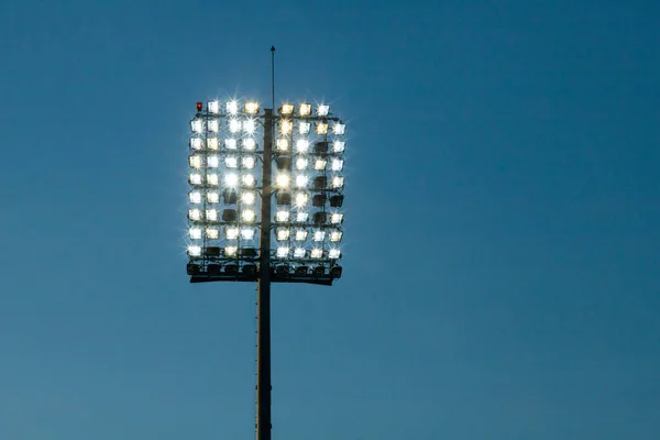 Stadium Lights Reflector Dark Blue Sky — Stock Photo, Image
