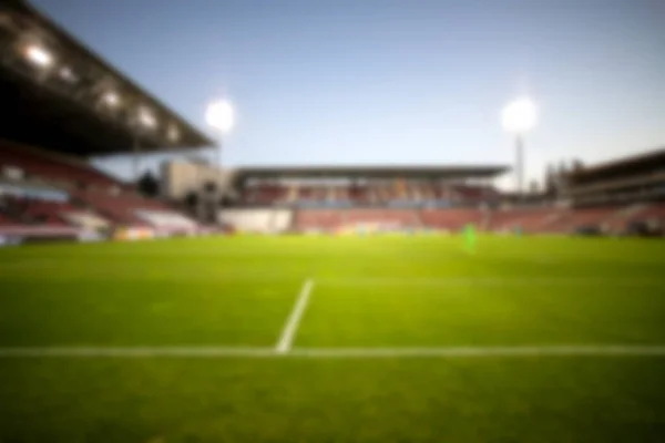 Verschwommener Hintergrund Eines Fußballspiels Auf Einem Leeren Stadion — Stockfoto