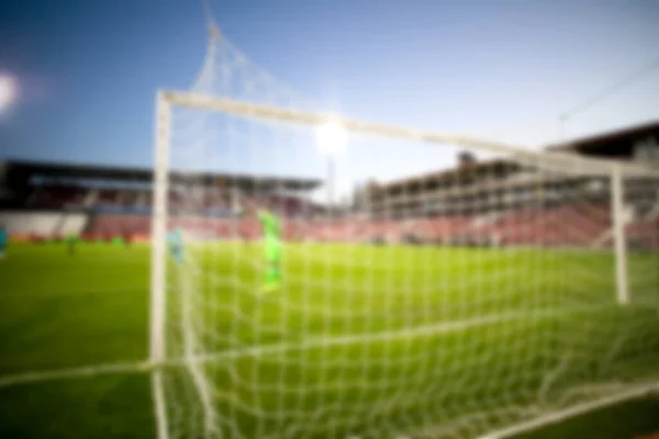 Blurred Background Soccer Game Empty Stadium — Stock Photo, Image