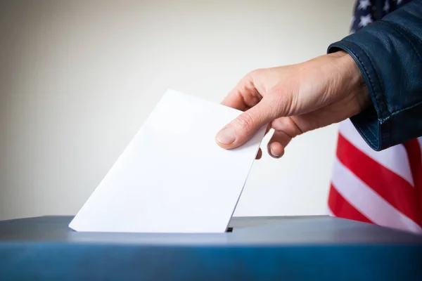 Votación Mano Las Elecciones Estados Unidos — Foto de Stock