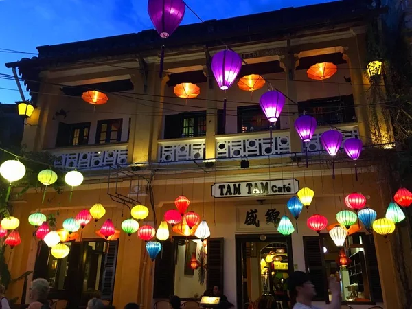 Hoi Ancient Town Street Vietnam Natten Scen — Stockfoto