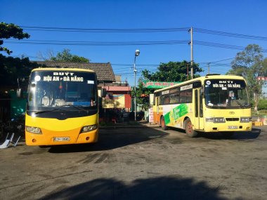 Hoi An ve Danang, Vietnam'da klasik yerel otobüs