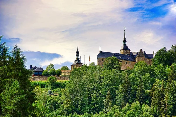 Burg Lauenstein Frankenwald Bayern Mittelalterliche Bergburg Auf 550 Seehöhe Über — Stockfoto