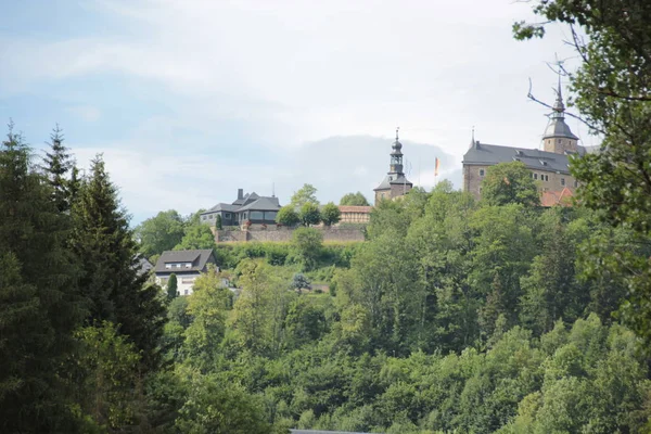 Burg Lauenstein Frankenwald Bayern Mittelalterliche Bergburg Auf 550 Seehöhe Über — Stockfoto