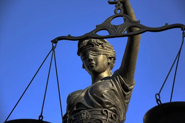 Justitia Deusa Justiça Justitia Uma Personificação Justiça — Fotografia de Stock