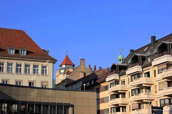 Městské Podrobnosti Německá Architektura Vyznačuje Velkou Regionální Rozmanitost Důsledku Staletí — Stock fotografie