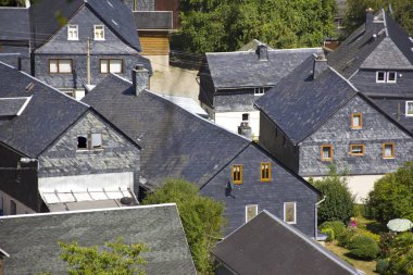 İmgelerinde Ayrıntılar / Alman mimarisi büyük bir bölge tarafından karakterize / Lehesten bir dağ ve kayrak şehir içinde bölge, Saalfeld-Rudolstadt Thüringen '.