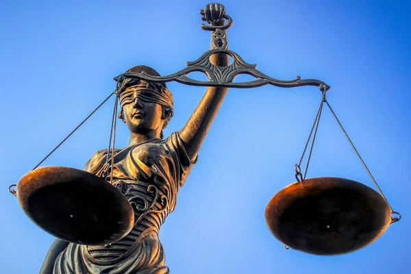 Justitia Goddess Justice Justitia Personification Justice — Stock Photo, Image
