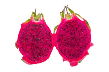 Kızıl Ejder meyvesi beyaz arkaplanda izole