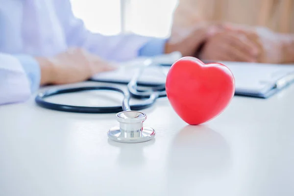 Red Heart Stethoscope Concept Healthcare — Stock Photo, Image