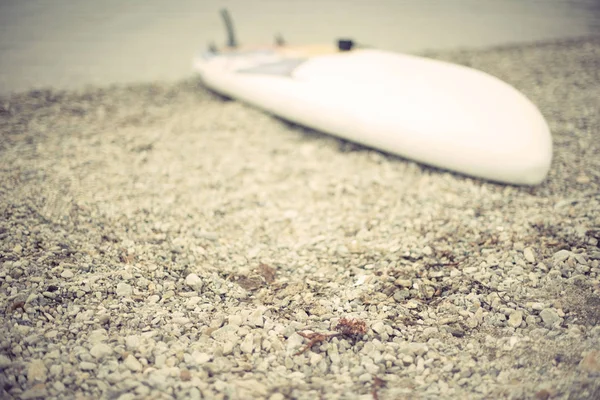 Defocus Sap Board Trouve Sur Plage Bord Mer Paysage Été — Photo