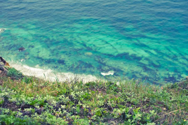 Natureza Praia Mar Paisagem Praia Água Azul Bela Costa Baía — Fotografia de Stock
