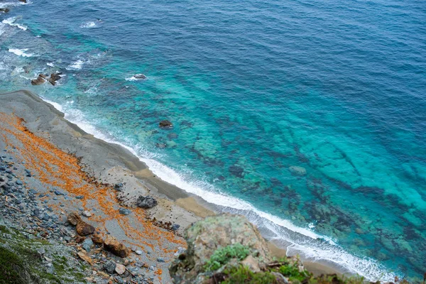 Naturaleza Playa Mar Paisaje Playa Agua Azul Hermosa Costa Bahía — Foto de Stock