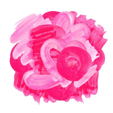 Suluboya illüstrasyon soyut kolaj kompozisyon el dekoratif noktalar doku boyalı beyaz izole arka plan üzerinde çizgili akrilik, guaş smear