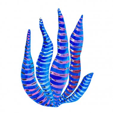 Fantezi tarzında el boyalı dekoratif kaktüs parlak mavi kaktüs