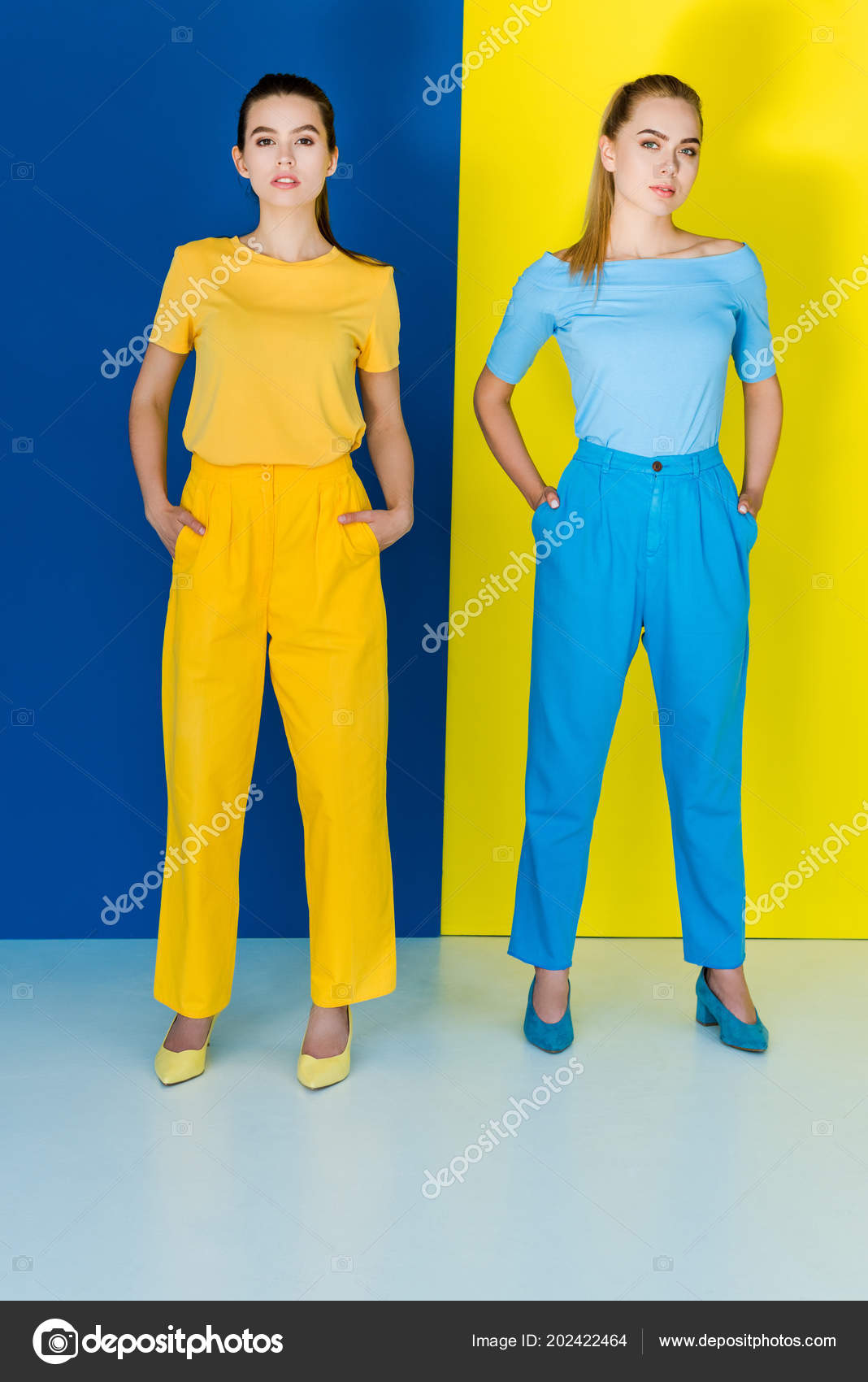 blue and yellow outfit