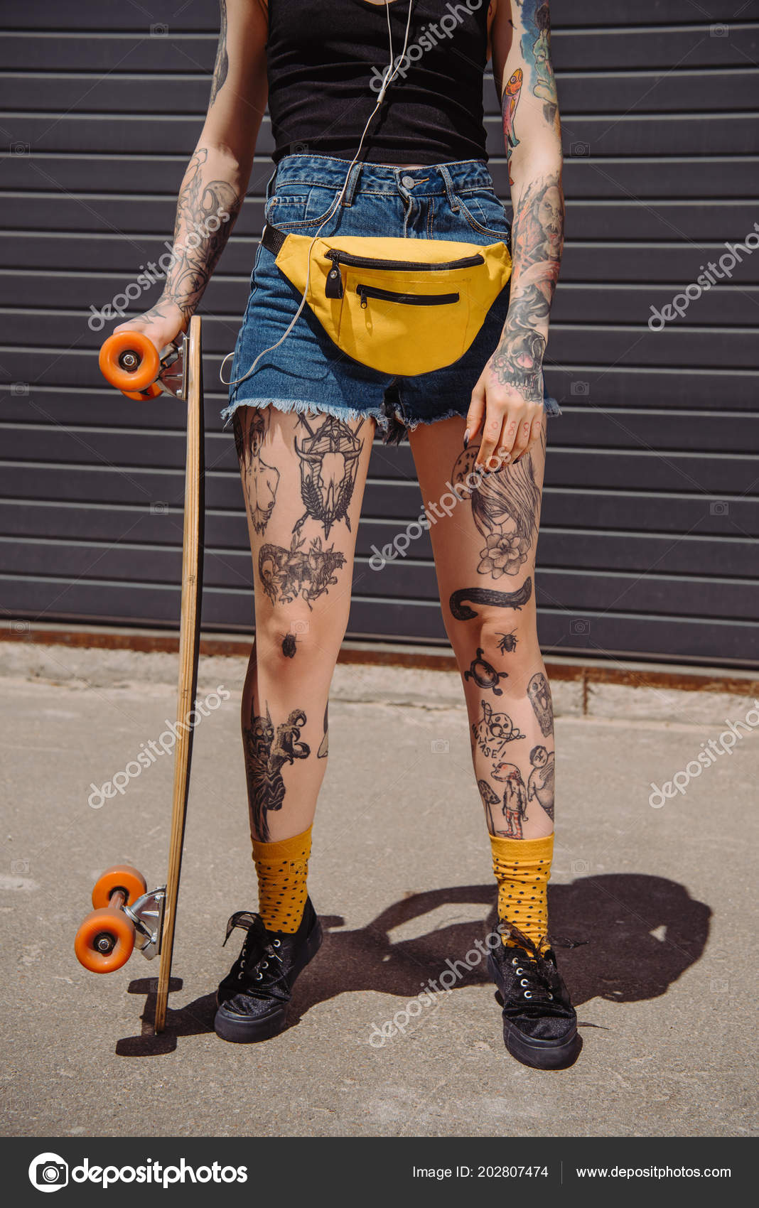 Cropped Image Stylish Tattooed Woman Standing Skateboard Street Stock Photo by ©IgorVetushko 202807474 Cropped Image Stylish Tattooed Woman Standing Skateboard Street Stock Photo by ©IgorVetushko 202807474