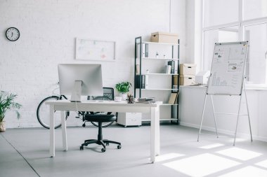 iç ışık modern iş ofis mobilya ile