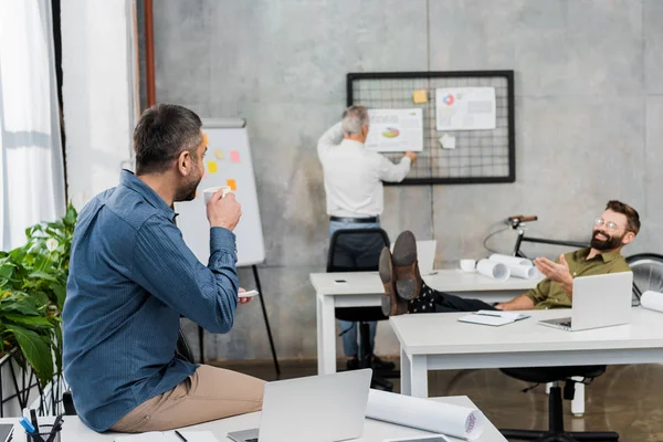 Handsome Businessmen Coffee Break Office — Stock Photo, Image