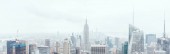 panoramatický pohled budov new york city, usa