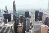 Картина, постер, плакат, фотообои "aerial view of architecture on new york city, usa", артикул 231333870