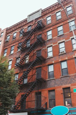 low angle view of old building in new york city, usa clipart