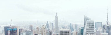 Картина, постер, плакат, фотообои "панорамный вид на здания нью-йорка, сша модульныеl москва", артикул 231333492