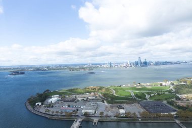 Atlantik Okyanusu ve new york City, ABD havadan görünümü