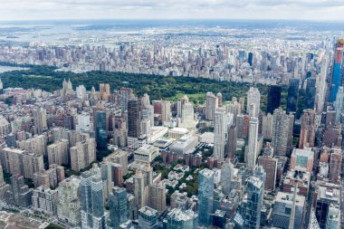 aerial view of new york city skyscrapers, usa clipart