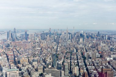 aerial view of new york city skyscrapers, usa clipart