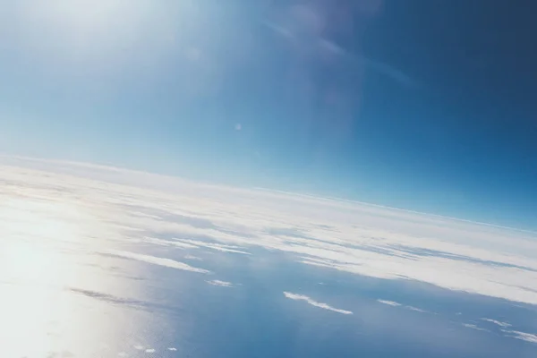 view of blue cloudy sky as background