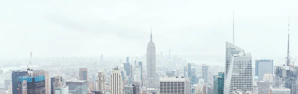 Panoramatický Pohled Budov New York City Usa — Stock fotografie