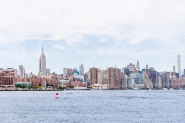 Malerischen Blick Auf New York Gebäude Und Atlantik Usa — kostenloses Stockfoto