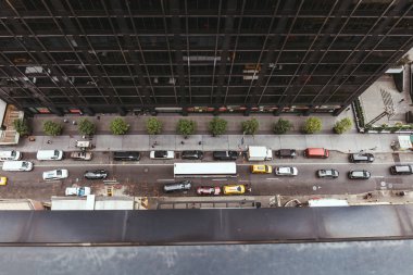 New York, ABD - 8 Ekim 2018: görünümü yukarıdaki araç üzerinde new york street, ABD 