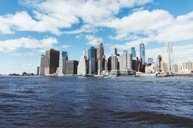 MANHATTAN, NEW YORK, USA - OCTOBER 8, 2018: beautiful view of manhattan and atlantic ocean, new york, usa clipart