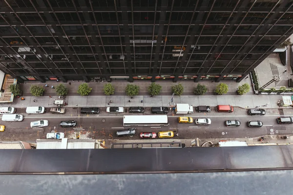 New York Usa Října 2018 Pohled Shora Nad Vozidel Ulici — Stock fotografie