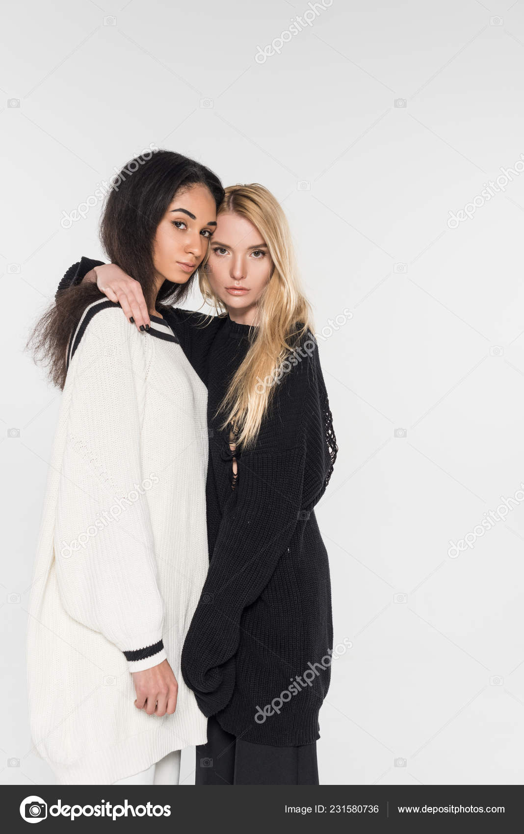 Zwart-wit lesbische Fotos