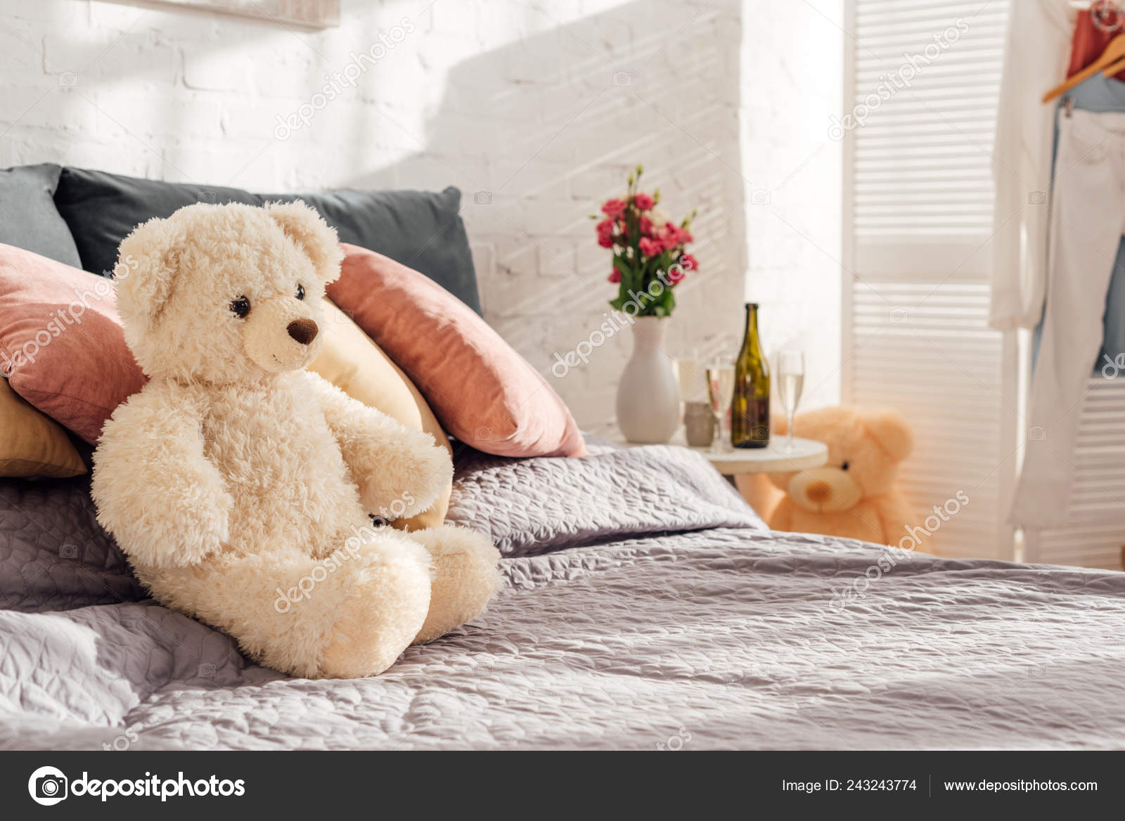 Teddy Bear Bed Stock Photo By ©pixindy 195863076