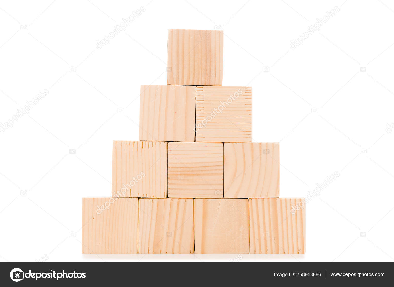 wooden pyramid blocks