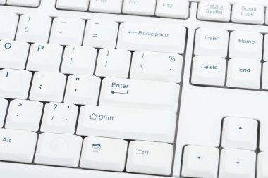 beyaz klavyede semboller içeren düğmelerin kapatılması