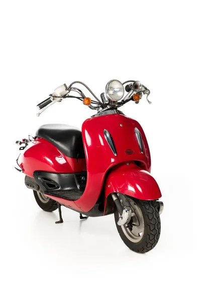 New Red Scooter Isolated White — Stock Photo, Image