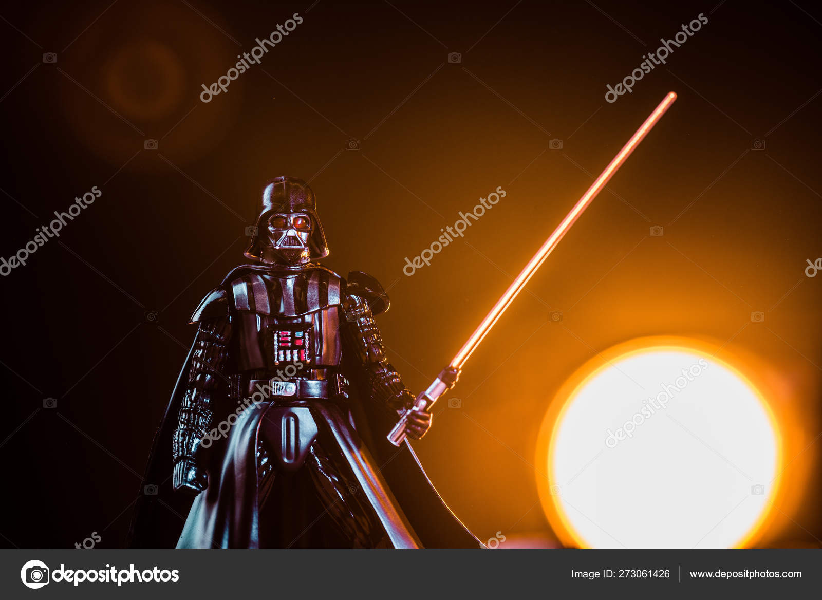 darth vader with lightsaber